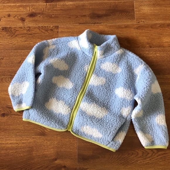 Old Navy Fleece cloud teddy bear zip up jacket in size S (6-7) - Picture 1 of 4